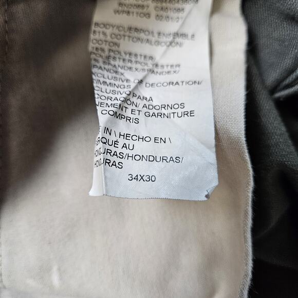 Dickies Skinny Straight Double Knee Work Pants Olive Green 34x30 Paint Stains - Picture 8 of 11